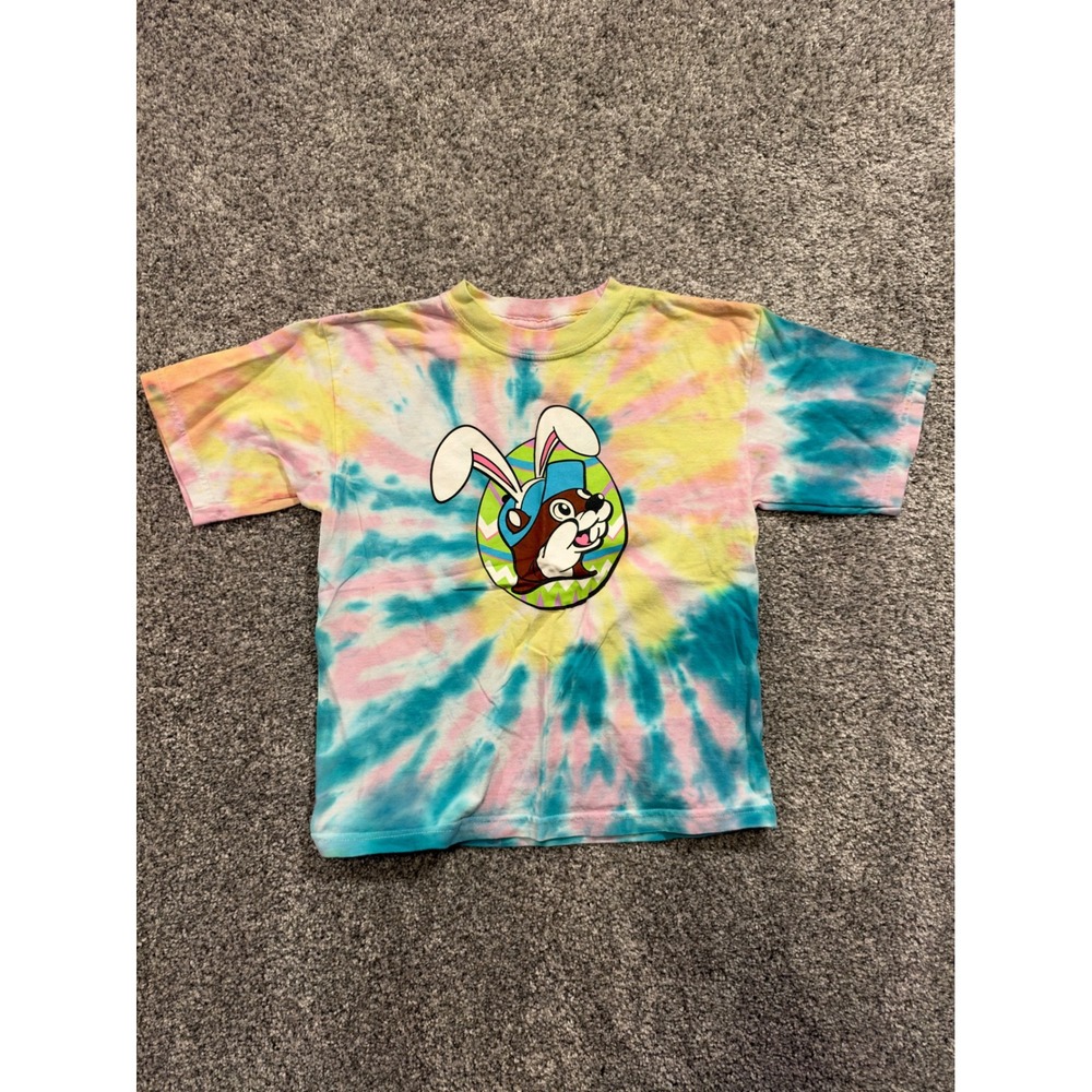 Buc-ee's T-Shirt Kids YS Multi But Did You Dye Easter Bunny Tie Dye Graphic Tee